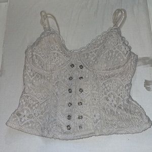 White Corset looking top